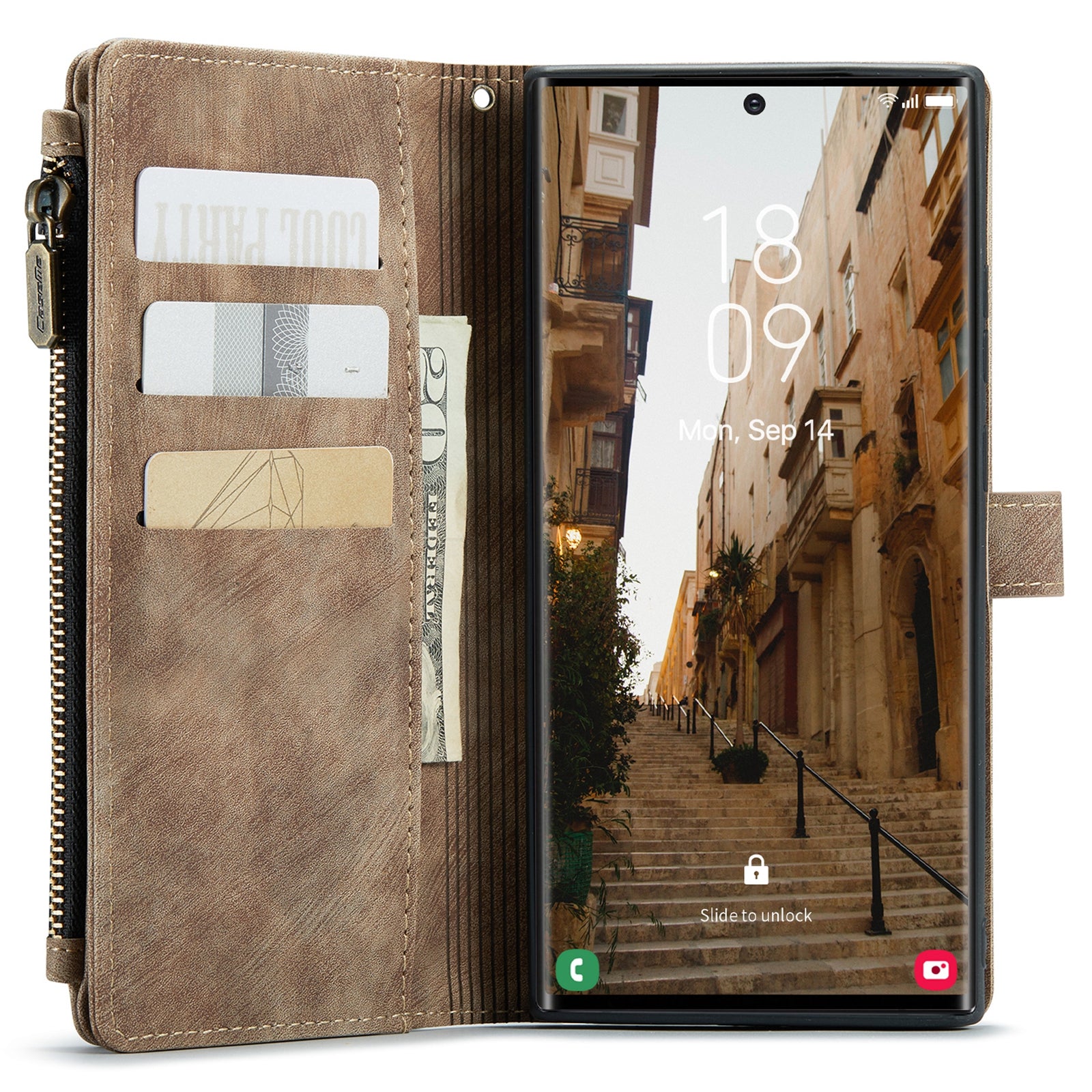 CASEME C30 Series for Samsung Galaxy S23 Ultra PU Leather Case 10 Card Slots Zipper Pocket Stand Phone Cover CASEME C30 Series for Samsung Galaxy S23 Ultra PU Leather Case 10 Card Slots Zipper Pocket Stand Phone Cover